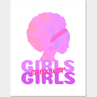 GIRLS Empower Girls Pink Empowered Women Posters and Art